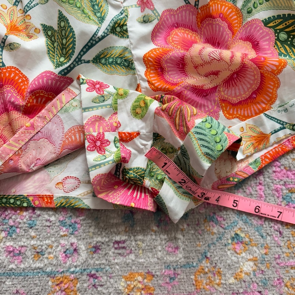 NWT FARM Rio Pink, Green & Orange Tropical Floral Belted Romper - Picture 10 of 15